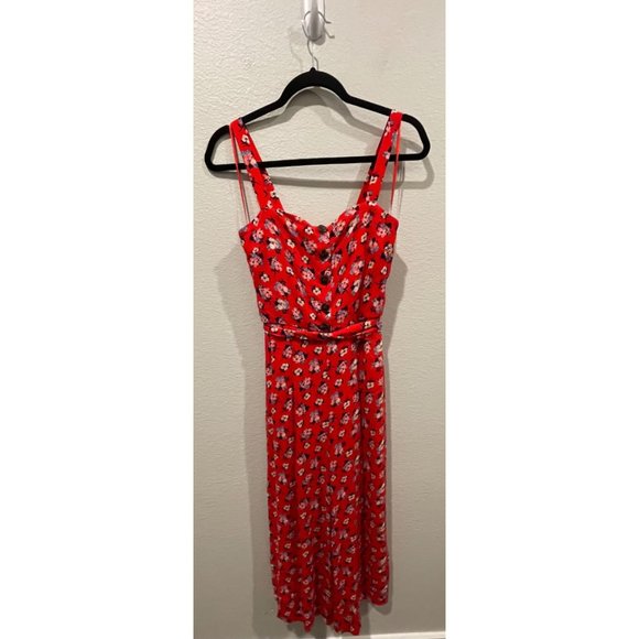 MI AMI Floral Red Jumpsuit - Picture 1 of 5